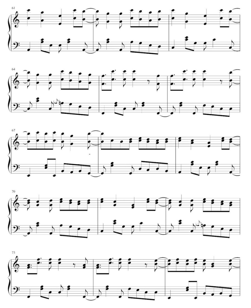 高清钢琴谱"senorita"