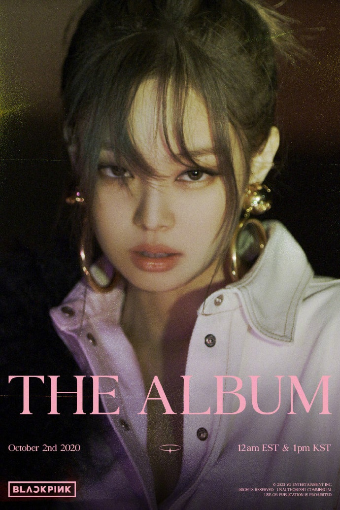 blackpink 首张正规专辑《the album》单人预告海报,jennie,jisoo