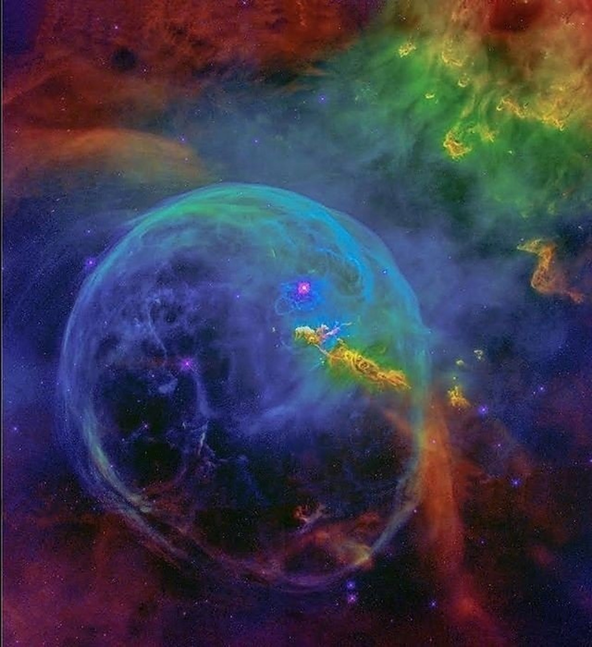 ngc 7635,也称为气泡星云,sharpless 162或caldwell 11,是在仙后座内