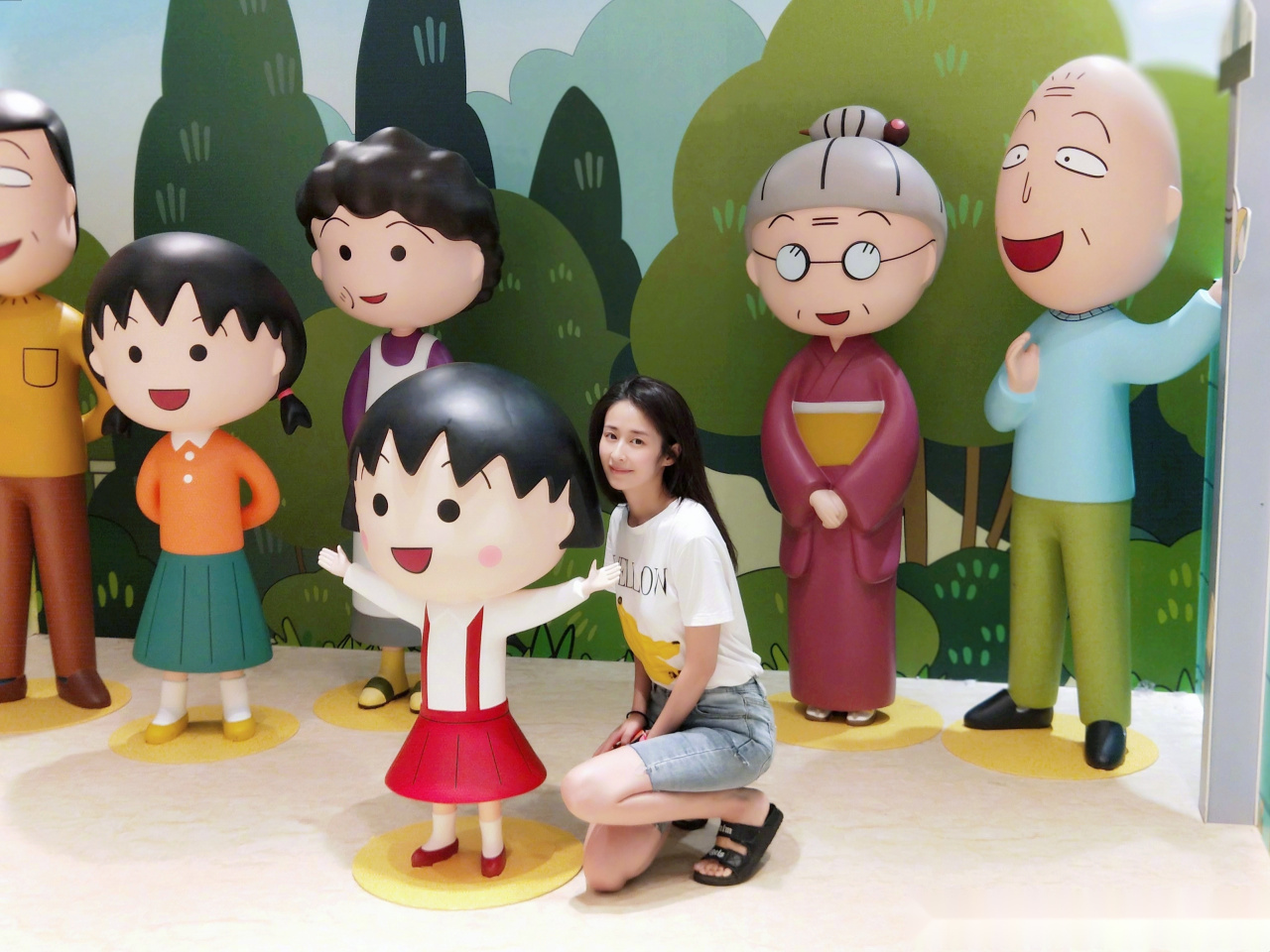 偶遇小丸子一家