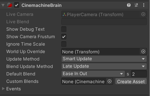 CinemachineBrain