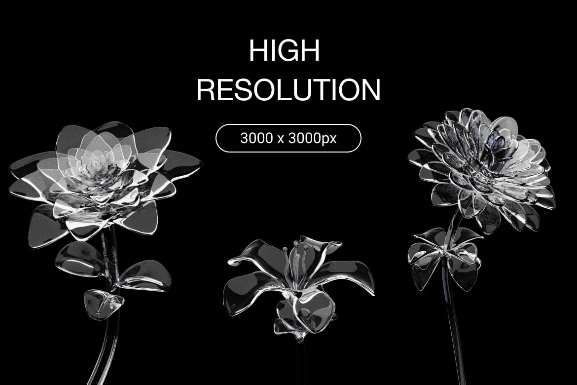 3D Glass Flowers Illustration-2.jpg