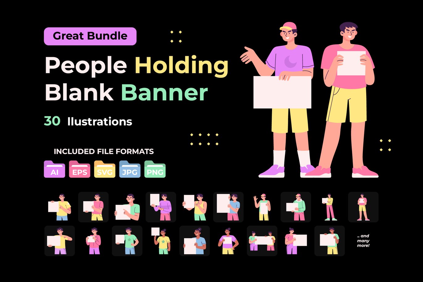 30 Images People Holding Blank Banner Illustration-2.jpg