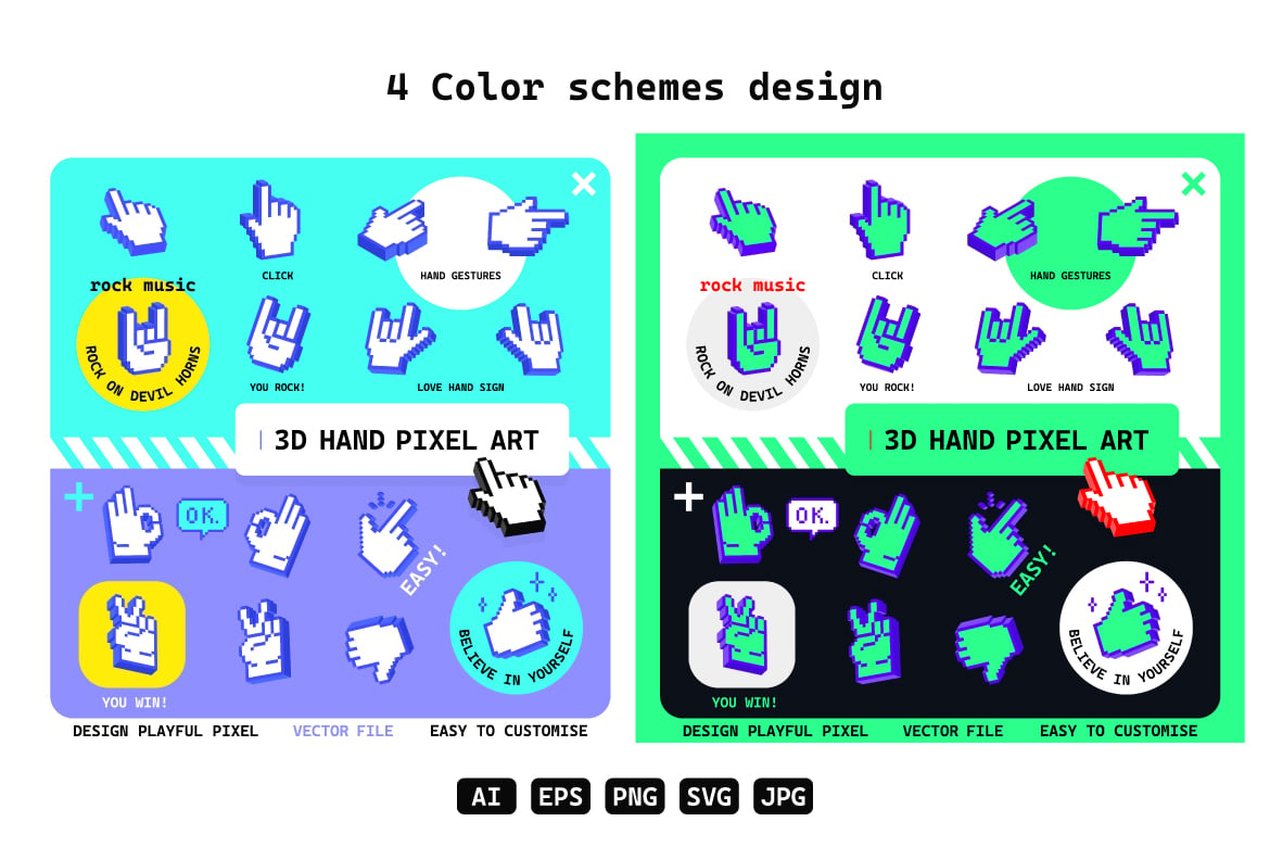 3D Hand Pixel Art Icon Sticker-2.jpg