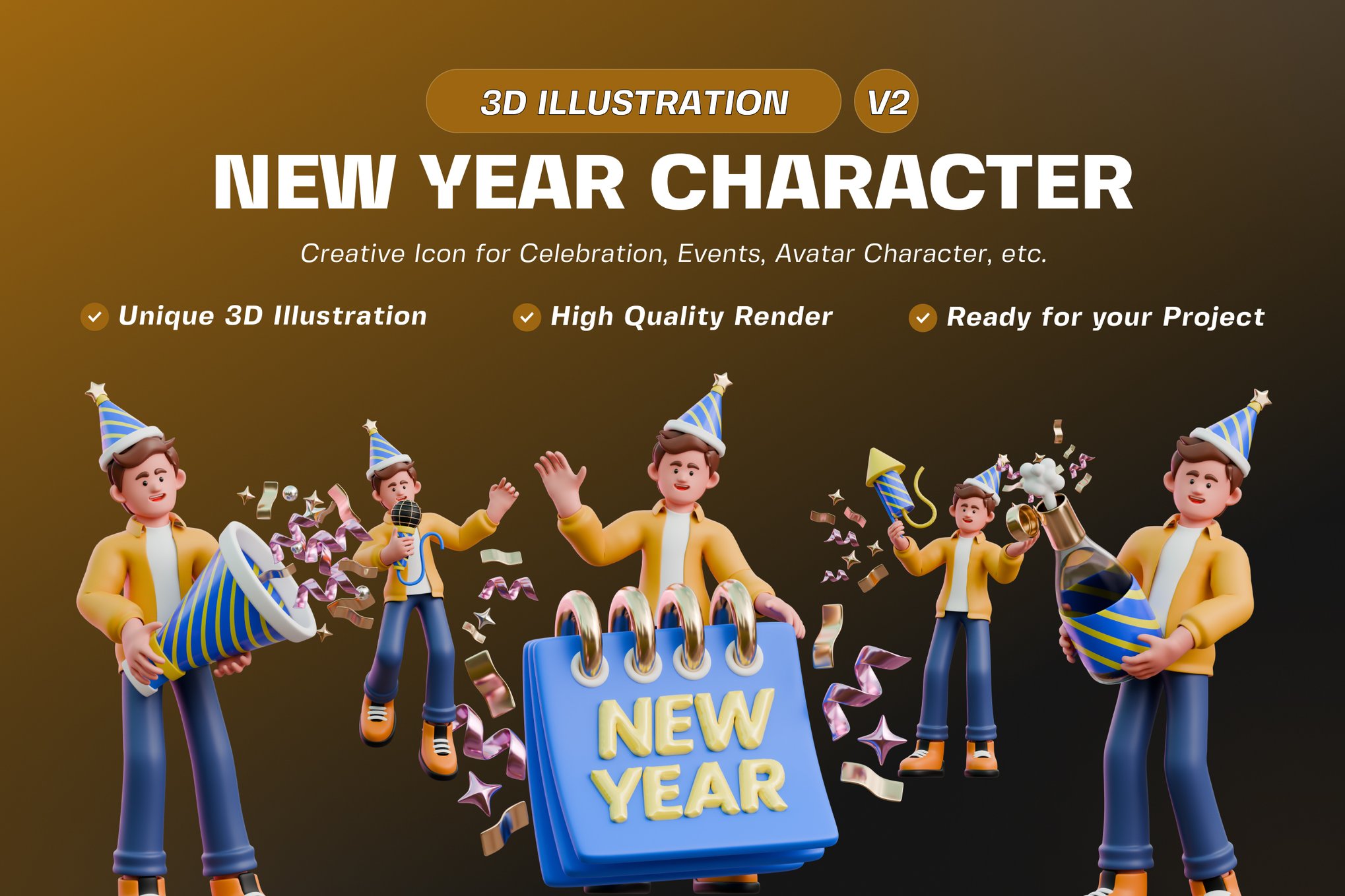 New Year Character 3D Illustration Pack-4.jpg