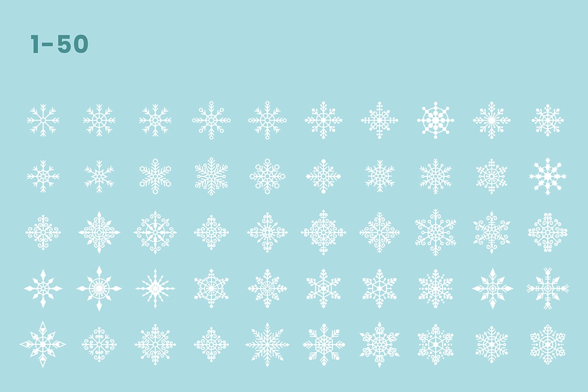 Frozen Snowflakes Cliparts Set-1.jpg