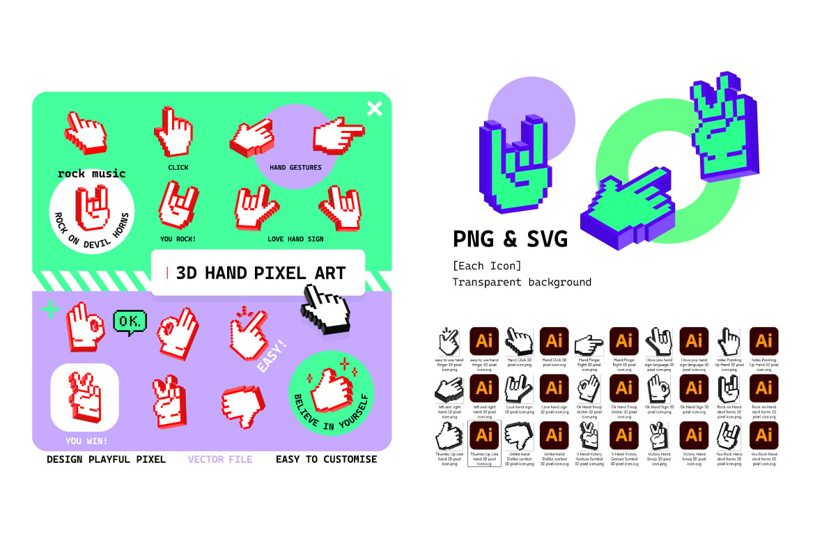 3D Hand Pixel Art Icon Sticker-1.jpg