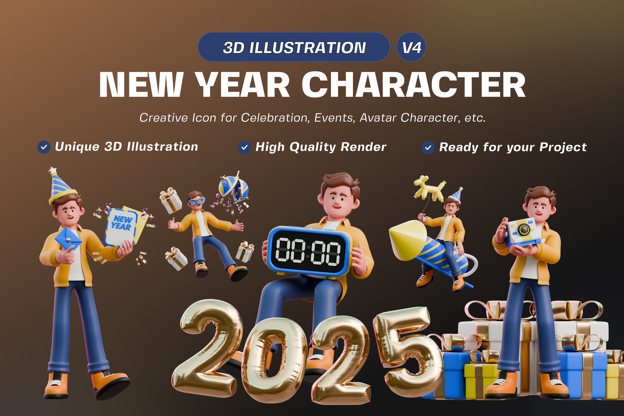 New Year Character 3D Illustration Pack-12.jpg