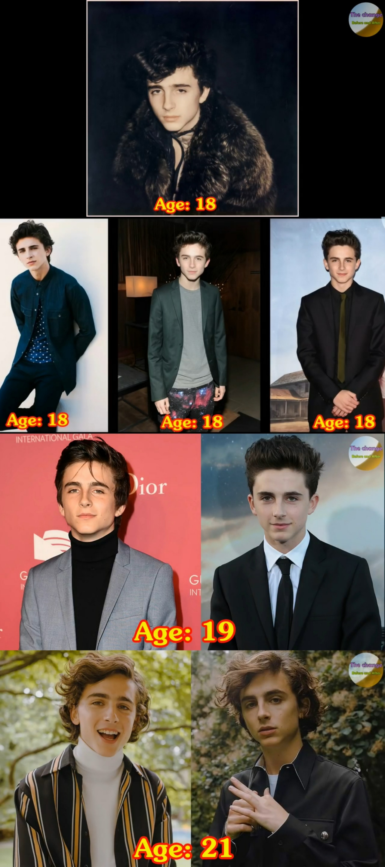 童年时的六一照片# "甜茶"timothée chalamet 1岁到25岁的所有照片