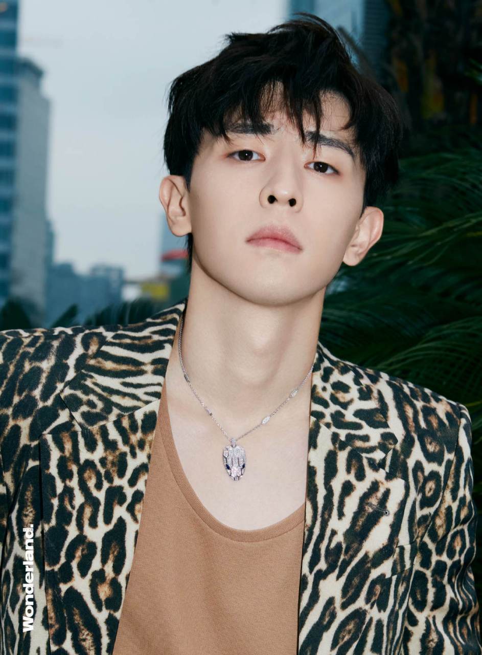 邓伦雨中天台大片dl邓伦薄荷绿西装造型 恭喜邓伦 登上《wonderland.