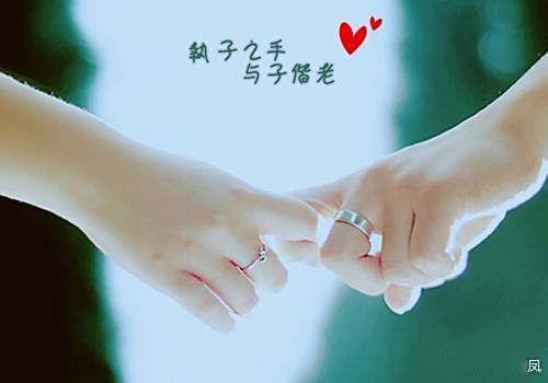 那一双温柔的小手, 只为十指紧扣.