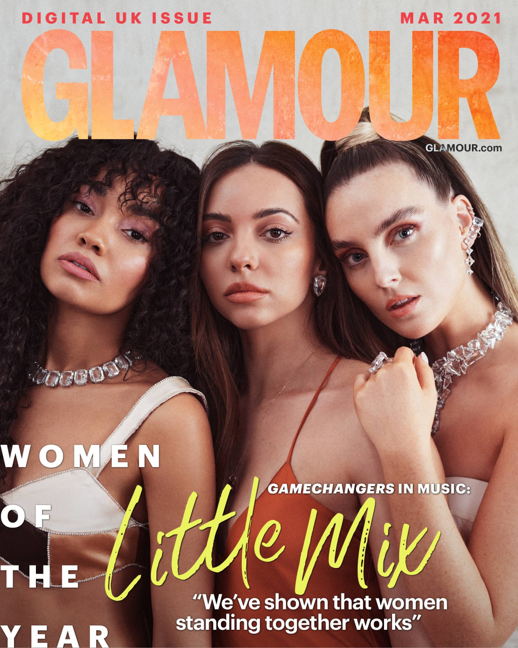三人小混混little mix登上英国《glamour》杂志3月号封面及写真美图