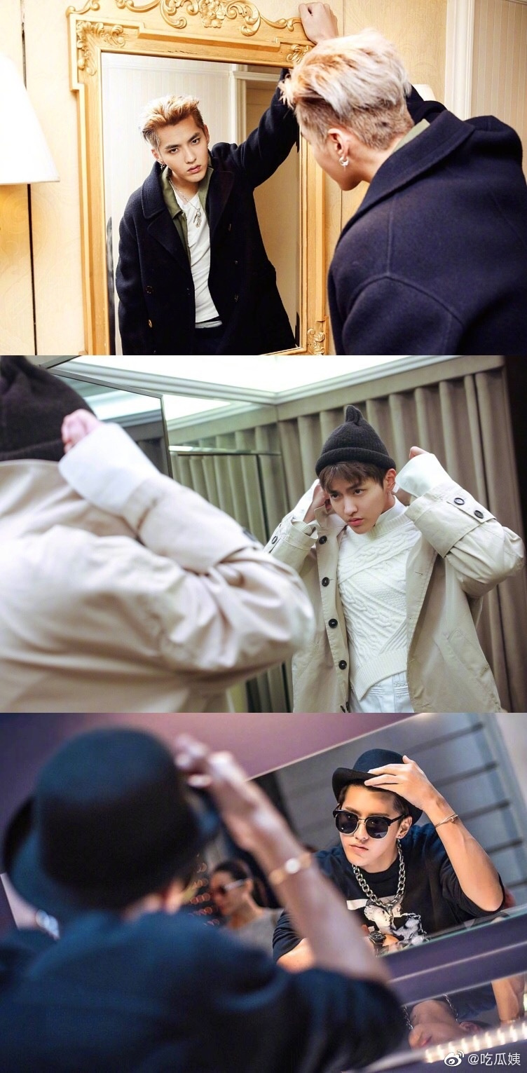 想知道吴亦凡每次照镜子时,被自己帅到是什么感受