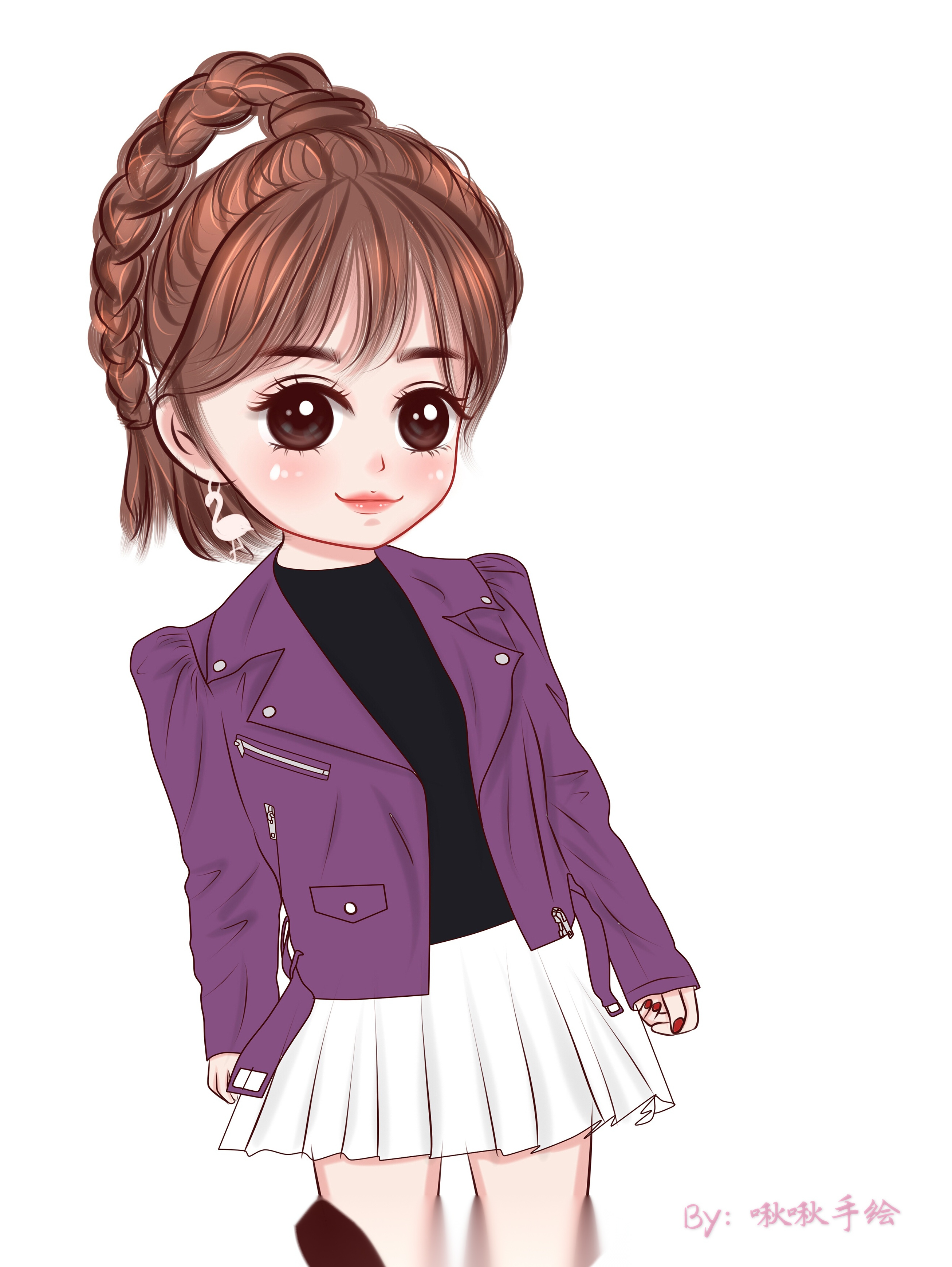 q版手绘|1p 微弯的眉梢,月牙弯弯 轻勾的嘴角,酒窝浅浅 3月31日,等