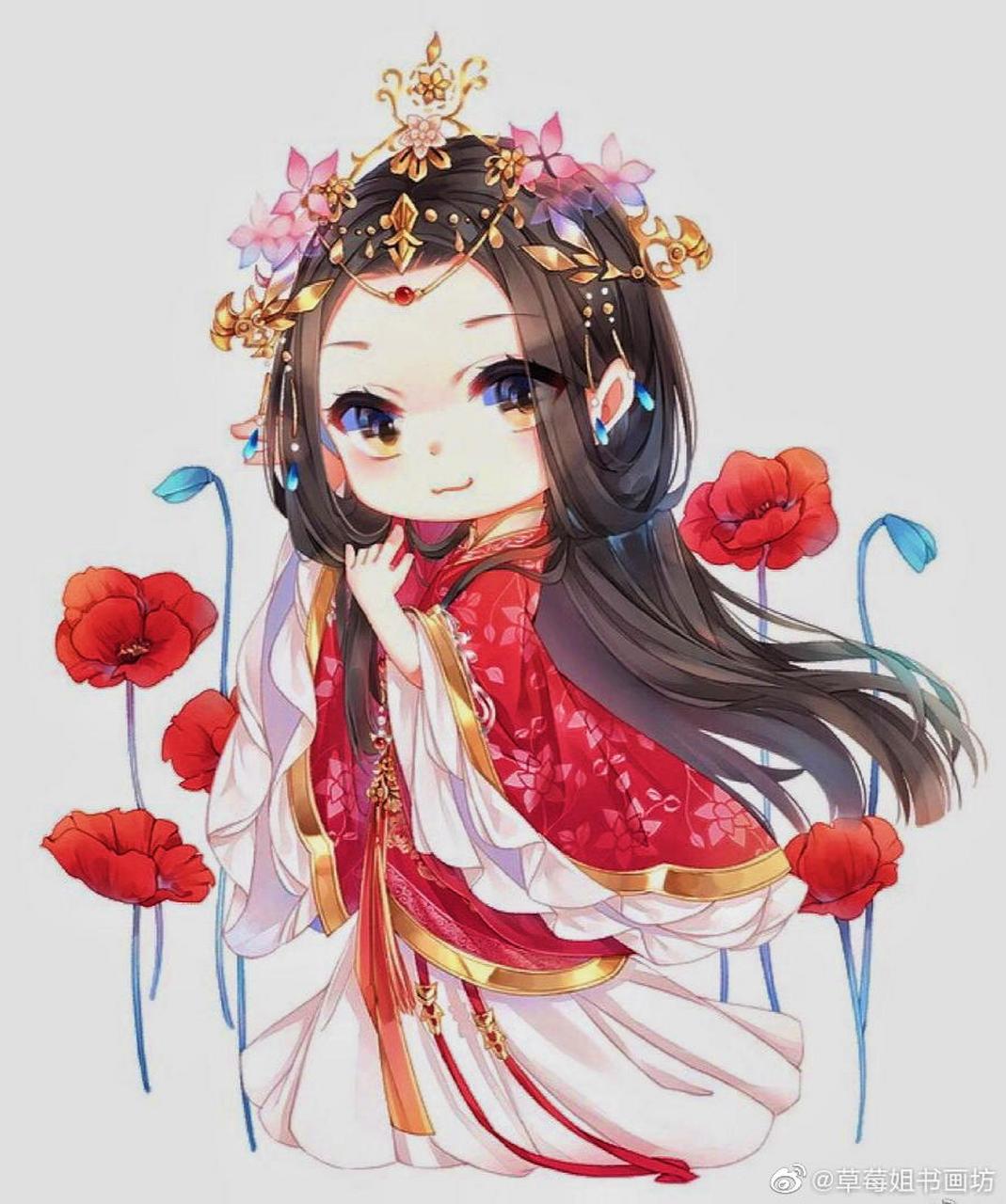 q版动漫古风人物创意画#画画##美术##动漫##手绘##插画
