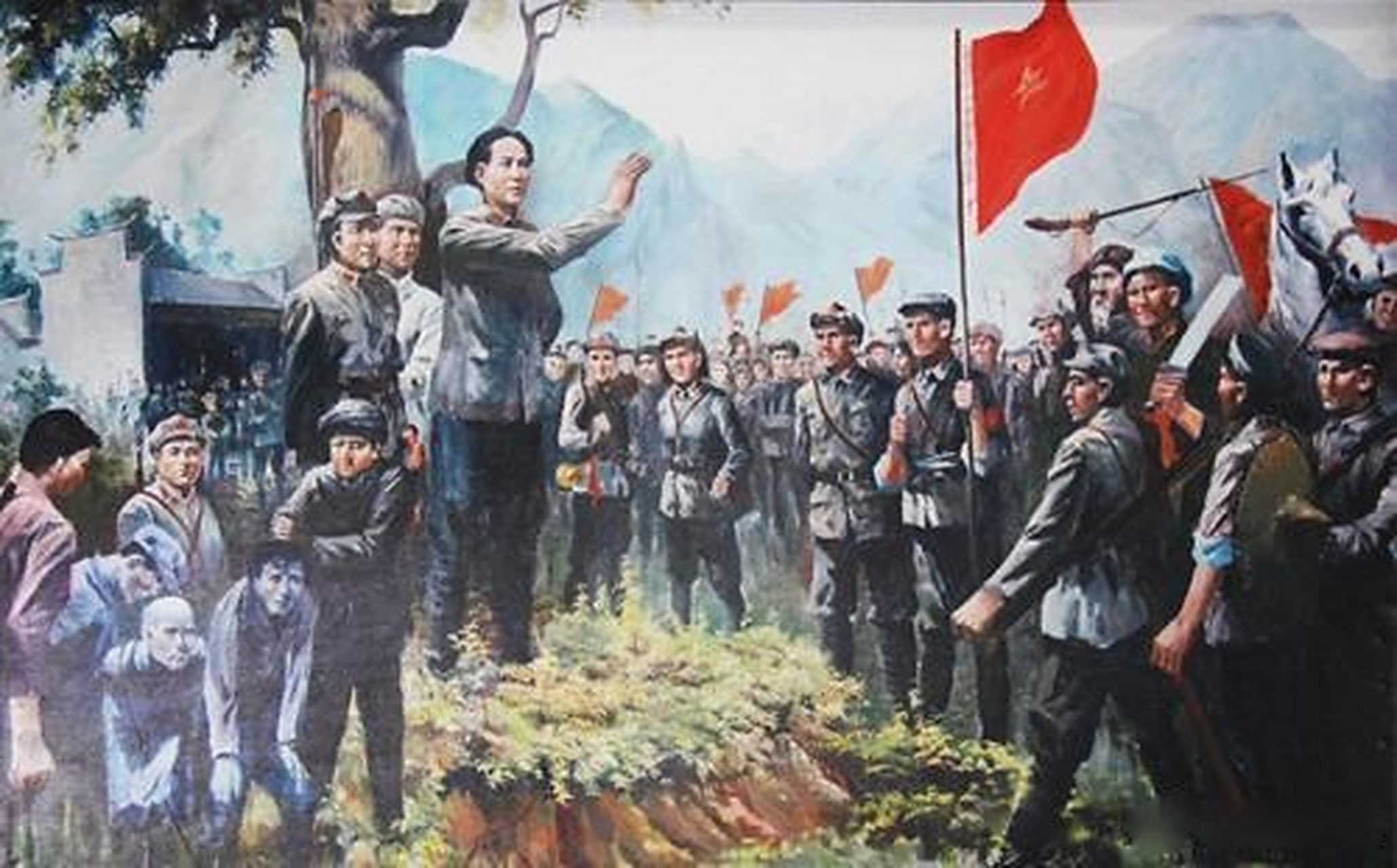 【 中共创建井冈山根据地】1927年10月,中共红色军队开始在井冈山创立