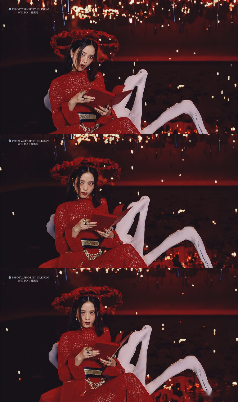 金智秀红衣造型 blackpink回归新歌,智秀欧尼红衣造型简直就是中世纪