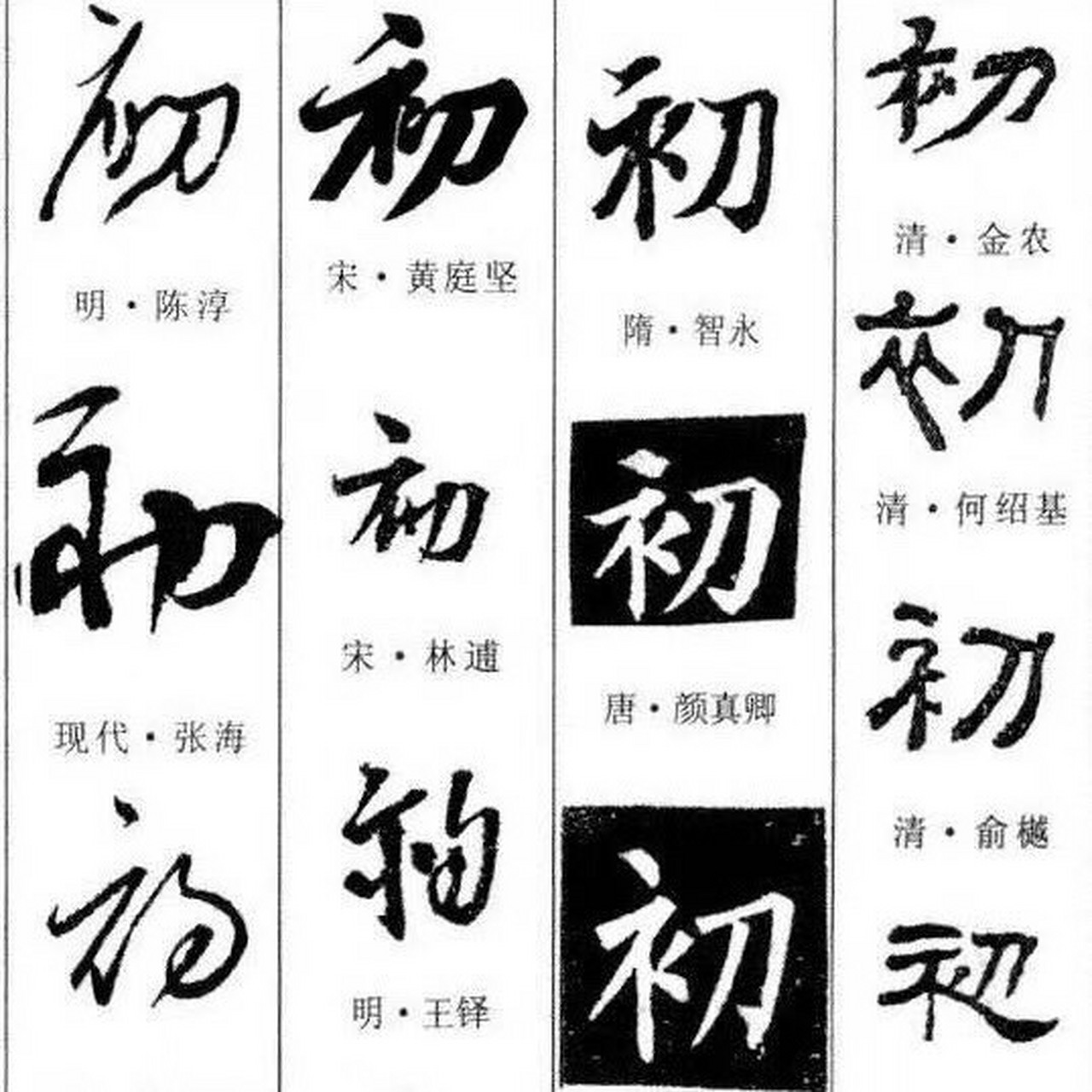 初的本义,就是开始;象征