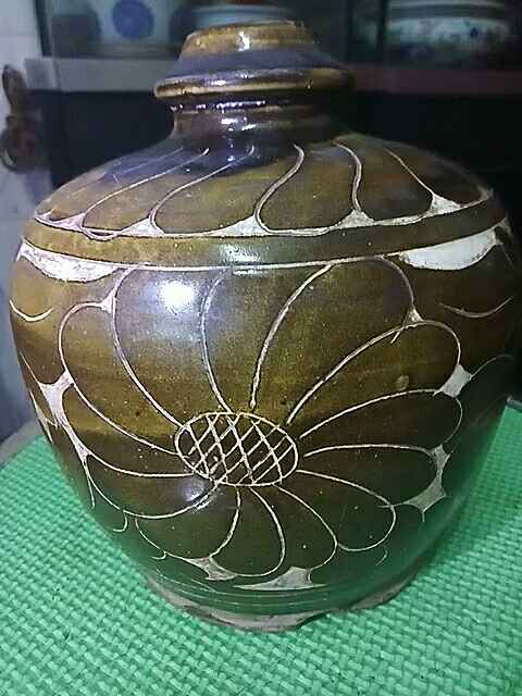 元代耀州窑酒瓶