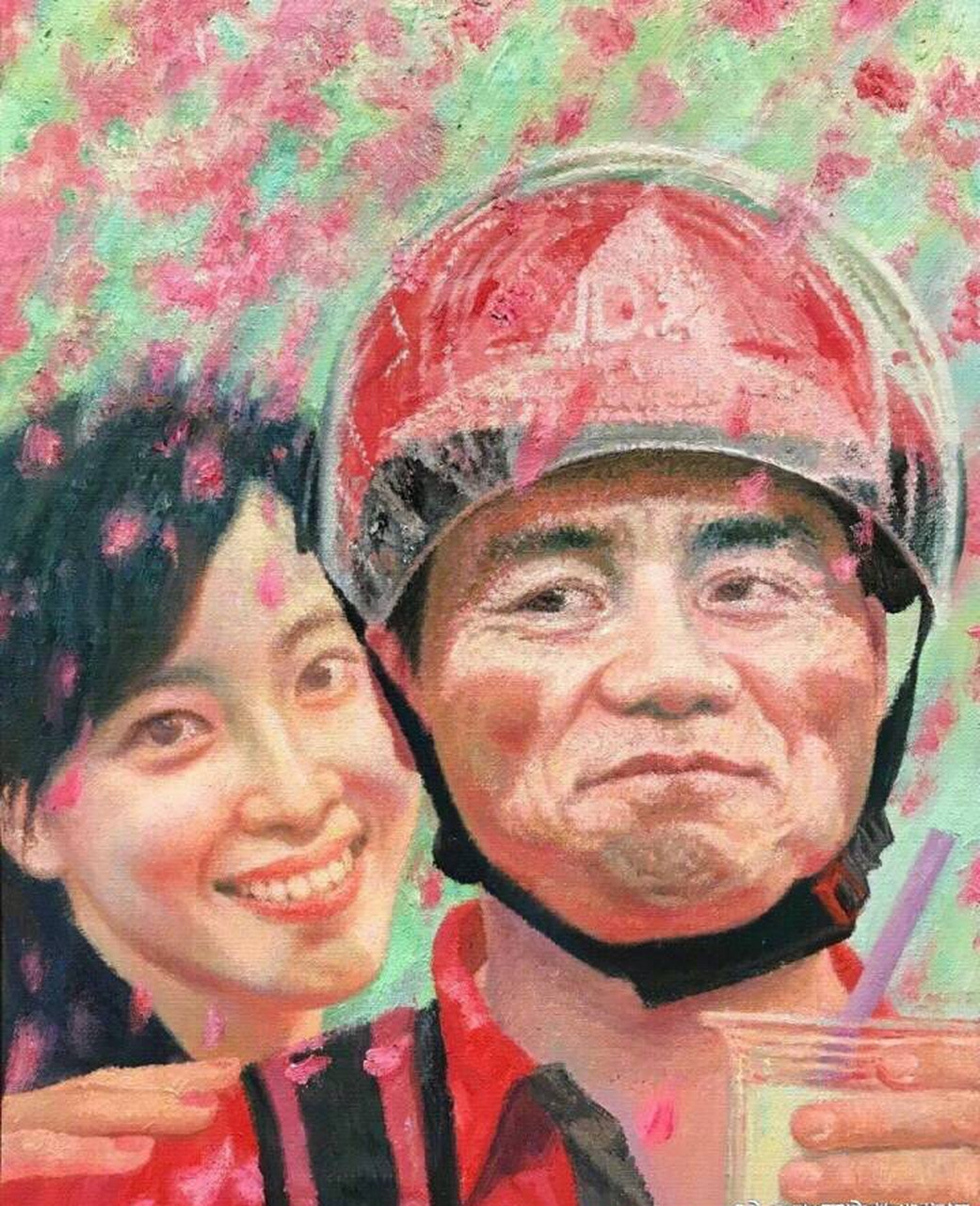 张晨初新闻油画的特点是人物画得特别像,可独独这幅,画得特别不像.