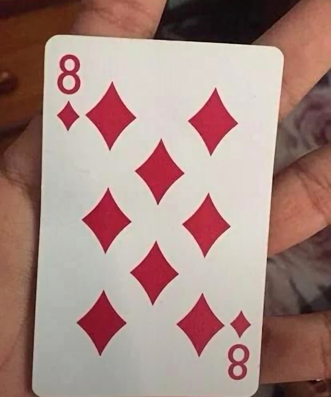 今天第一次发现方片8中间是一个8.你是什么时候发现的这个事?